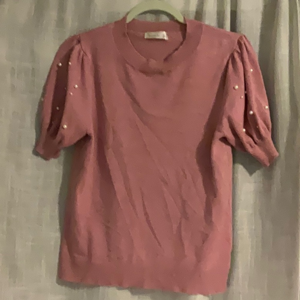 89th + Madison Pearl Sleeve Sweater